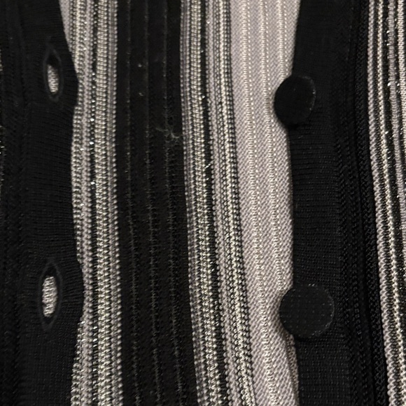 M by Missoni Black/Cream/Silver Striped Metallic Sweater Set - Picture 4 of 9
